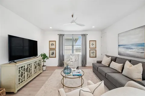 a view of a park with slide