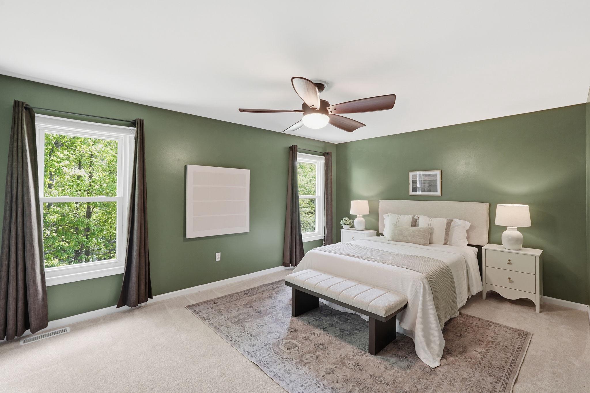 124 Oaklawn Road Stafford, VA 22554 - Photo 18 of 36 a bedroom with a large bed and a window