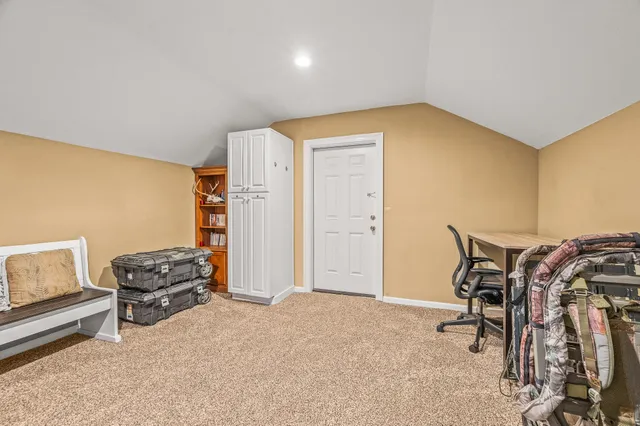 a living room with furniture and a couch