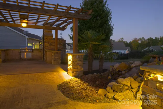 a view of a house with a patio