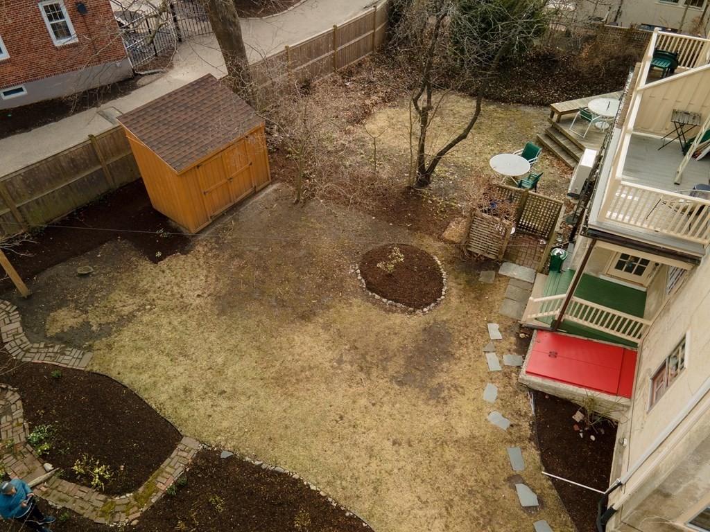 10 Shady Hill Square Cambridge, MA 02138 - Photo 34 of 37 a bird view of a backyard