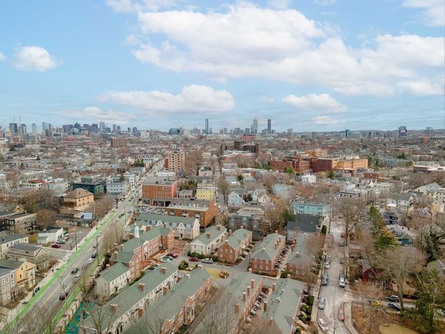 an aerial view of multiple house