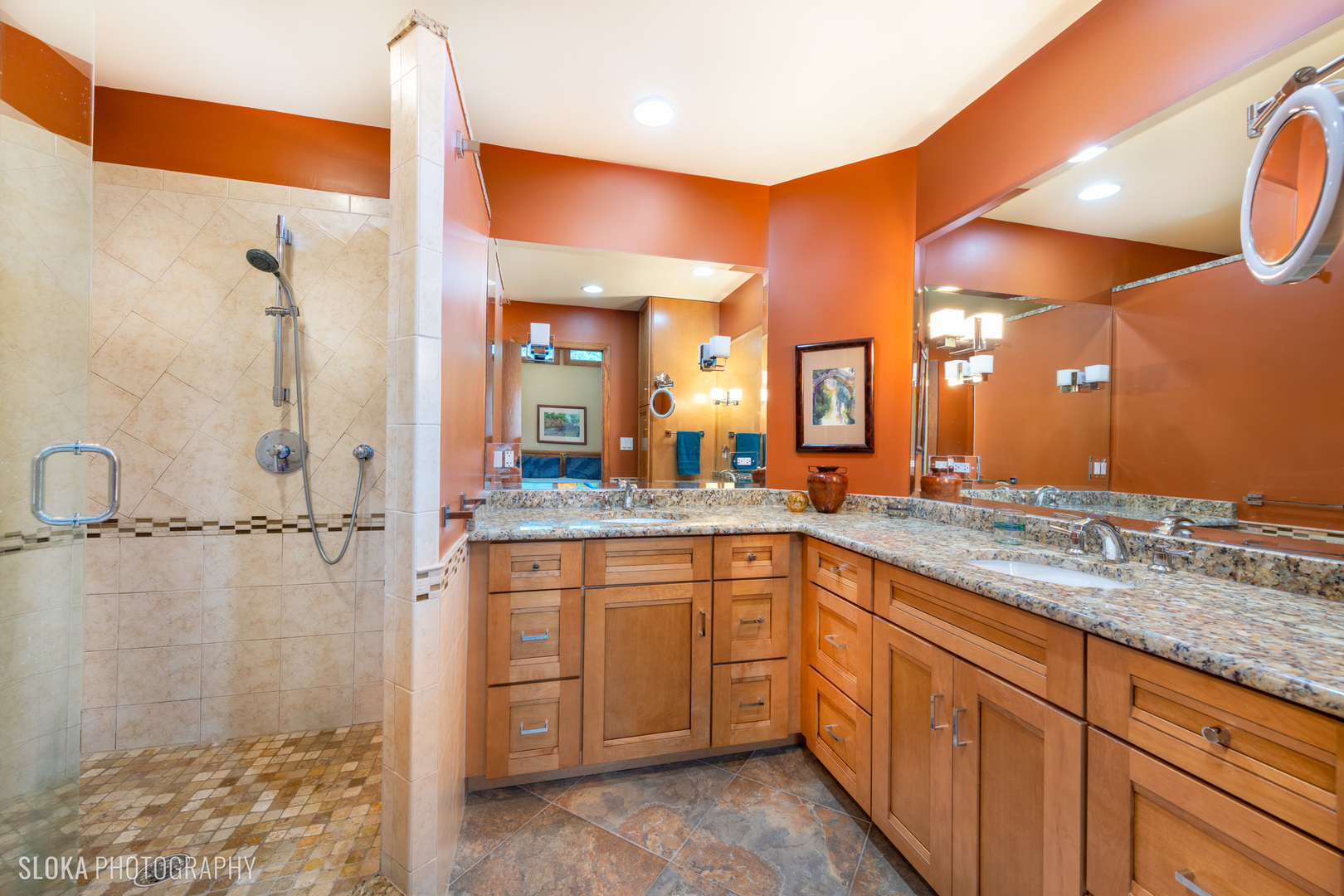 2920 Springbrook Road Crystal Lake, IL 60012 - Photo 17 of 39 a bathroom with a granite countertop sink and a mirror