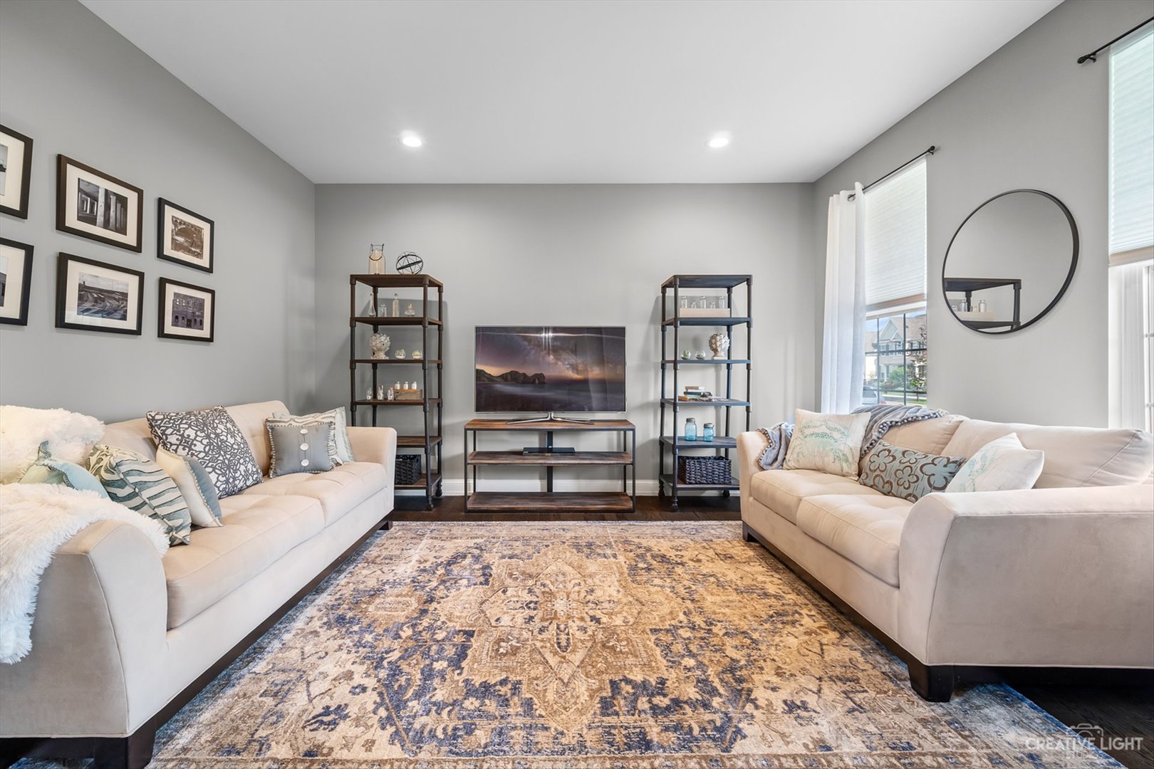 672 Ridgeview Lane Sugar Grove, IL 60554 - Photo 7 of 35 a living room with furniture and a flat screen tv