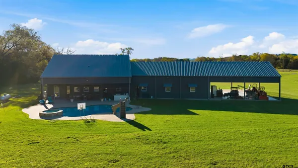 a view of a lake with outdoor space