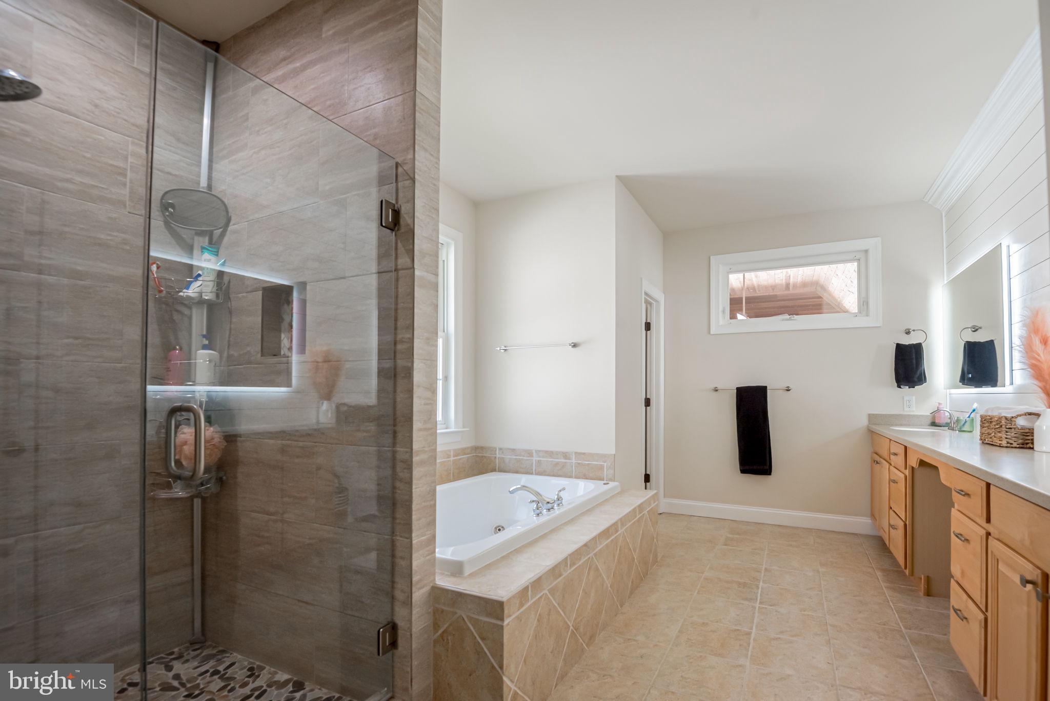 125 Cornwall Road Rehoboth Beach, DE 19971 - Photo 30 of 52 a bathroom with a tub a sink and mirror