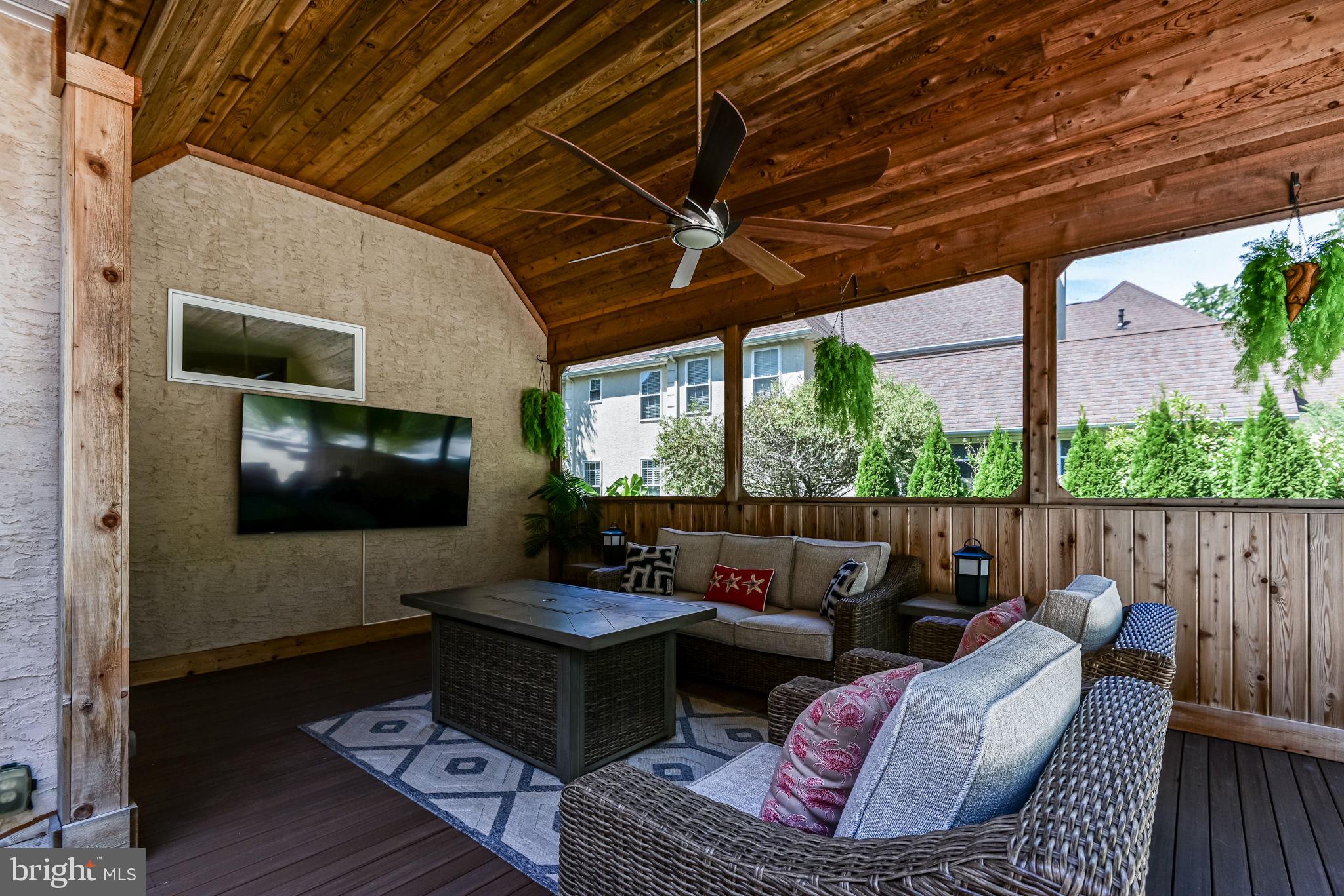 125 Cornwall Road Rehoboth Beach, DE 19971 - Photo 6 of 52 a outdoor living space with furniture and a flat screen tv