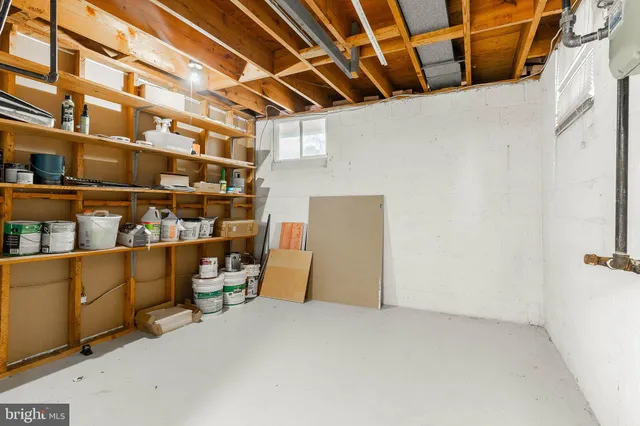 a view of storage and utility room