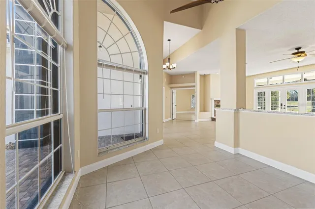 a view of small space with racks on the wall