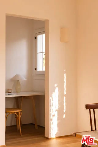 a view of workspace with window