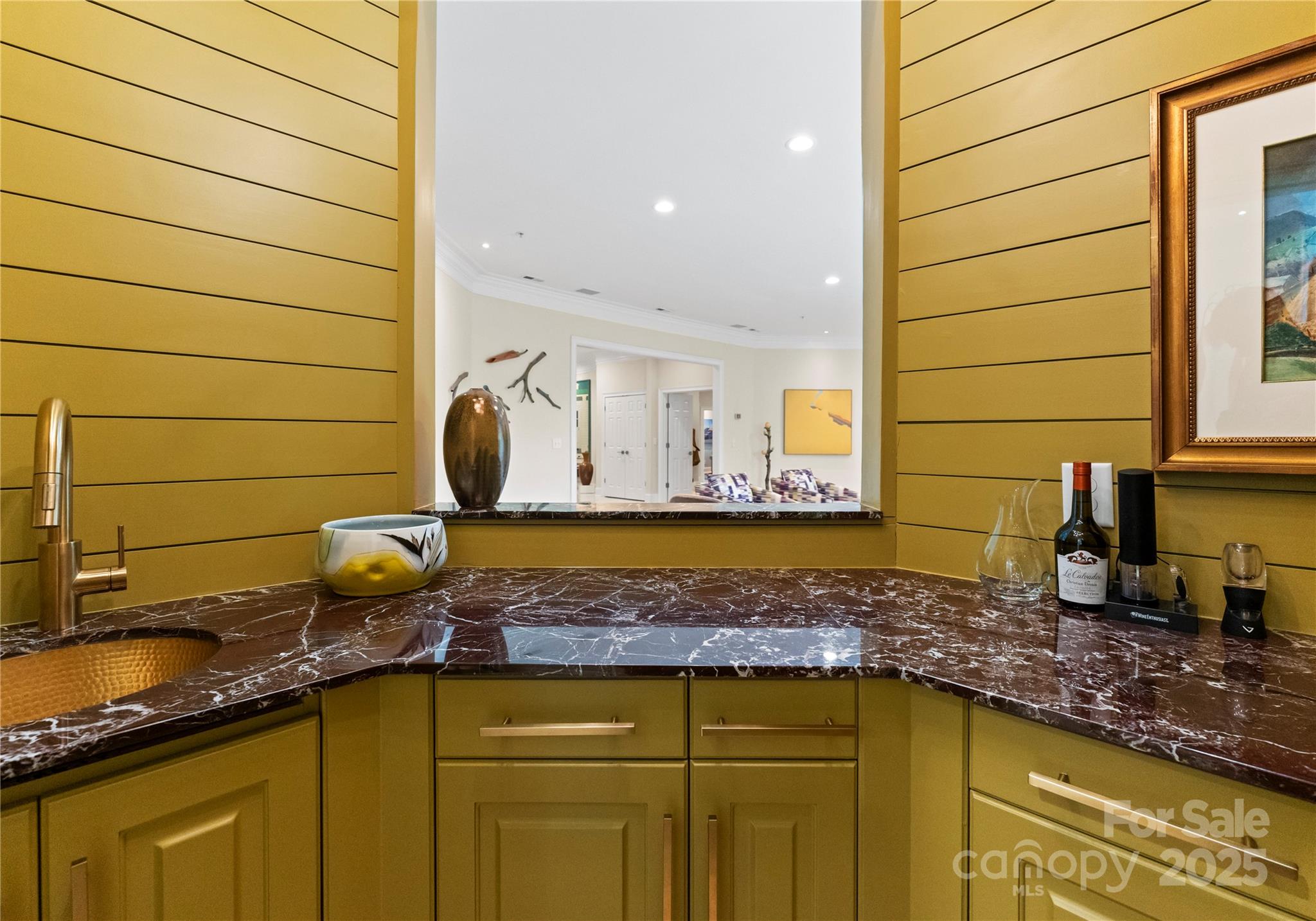 974 Queens Road Charlotte, NC 28207 - Photo 12 of 26 a bathroom with a granite countertop sink and a mirror