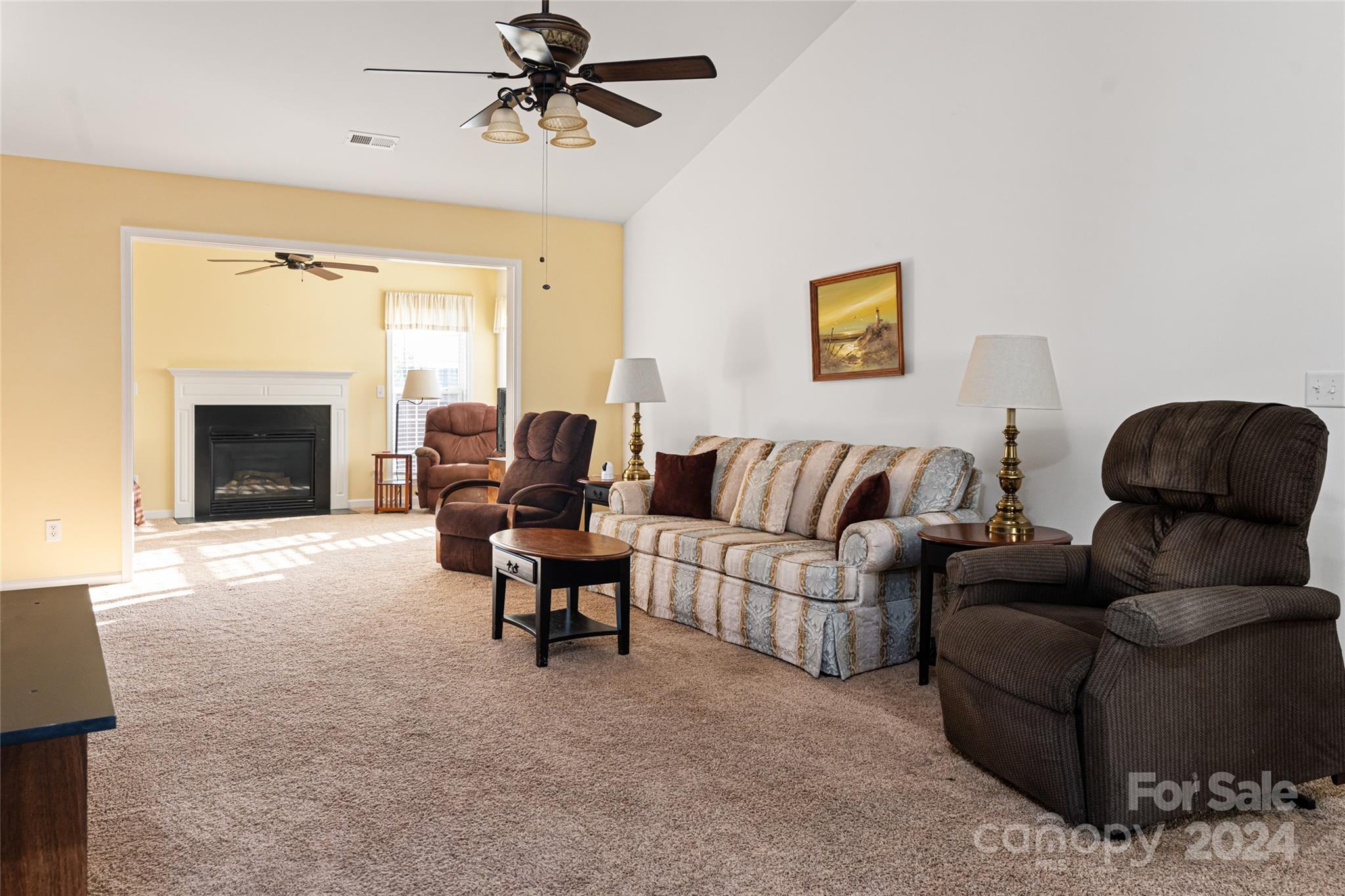 183 Lumber River Road Fletcher, NC 28732 - Photo 6 of 31 a living room with furniture and a fireplace