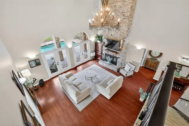 a backyard of a house with outdoor seating