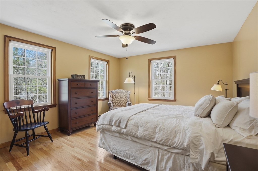 4 Charnock Circle Rutland, MA 01543 - Photo 28 of 42 a bedroom with a bed and furniture with a large window