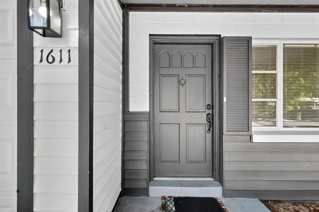 a view of front door of house