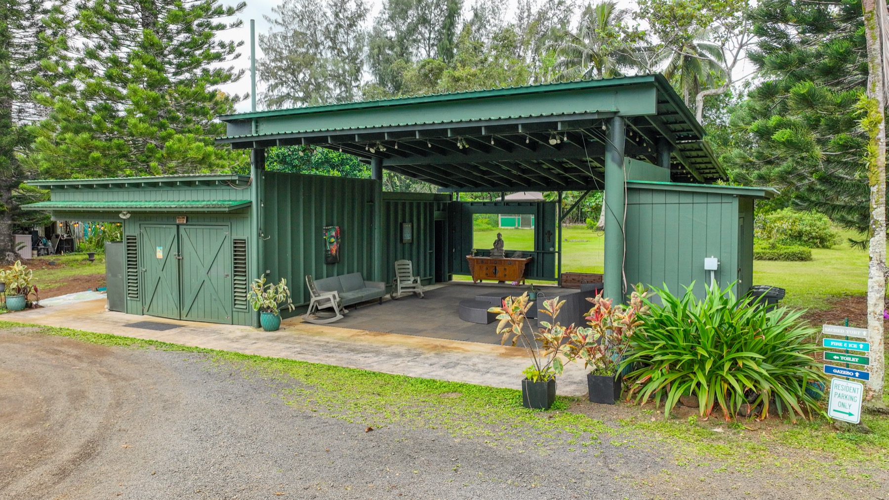 4470 A Wailapa Road Kilauea, HI 96754 - Photo 25 of 30 a front view of house with yard and seating area