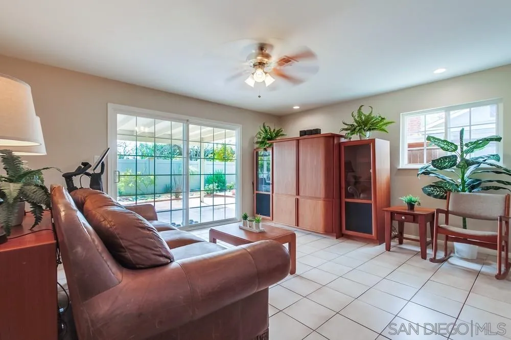 4441 Appleton Street San Diego, CA 92117 - Photo 9 of 29 a living room with furniture and a floor to ceiling window