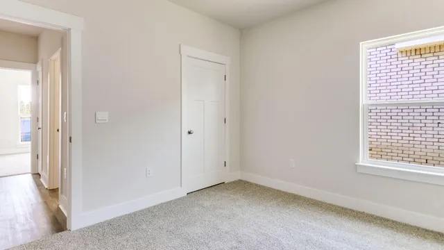 an empty room with a window