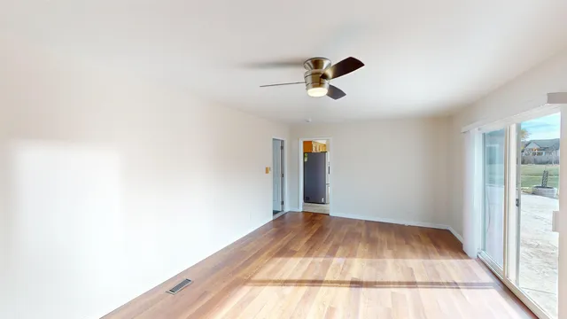 a view of a room with a empty space