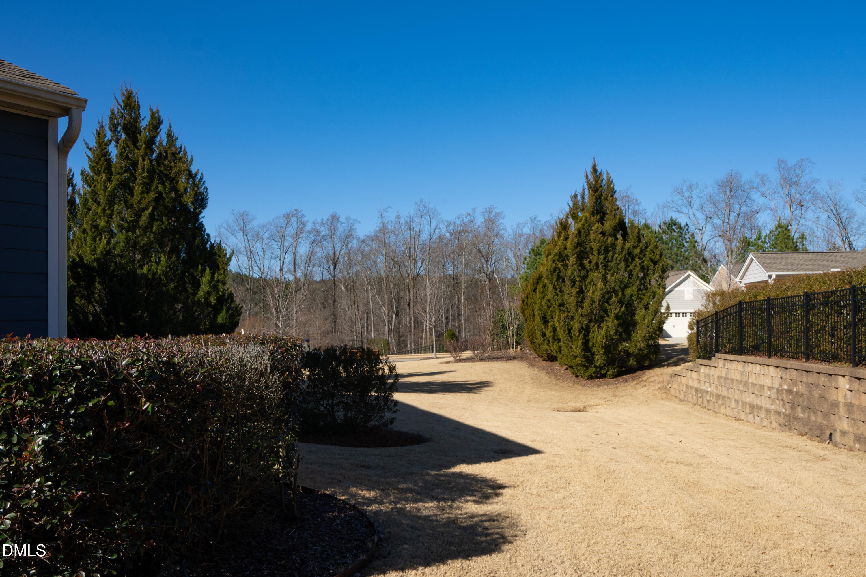 314 Rosedale Creek Drive Durham, NC 27703 - Photo 29 of 33 a backyard of a house with lots of green space