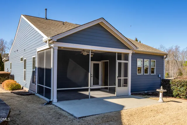 a backyard of a house