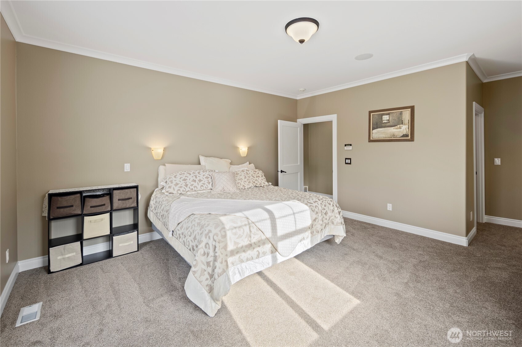 14905 218th Street Southeast Monroe, WA 98272 - Photo 23 of 40 a bedroom with a bed and a night stand