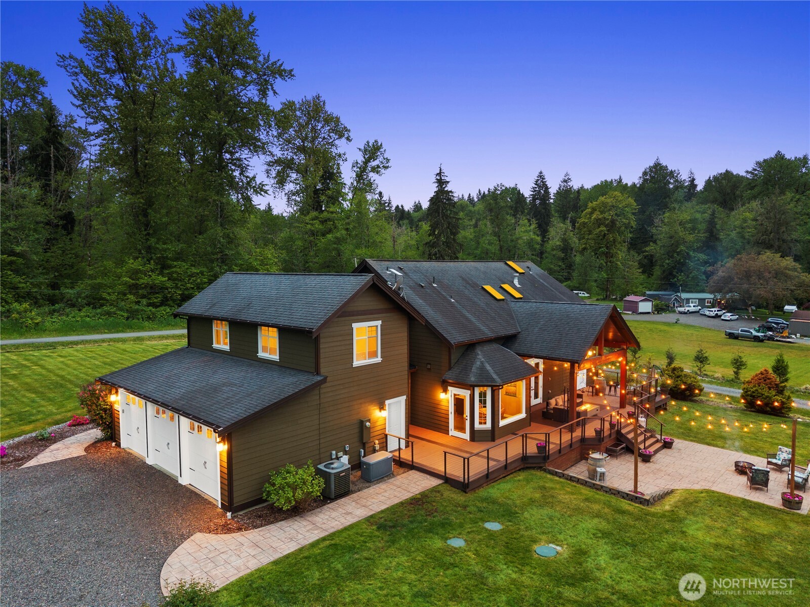 14905 218th Street Southeast Monroe, WA 98272 - Photo 6 of 40 an aerial view of a house with garden space and street view