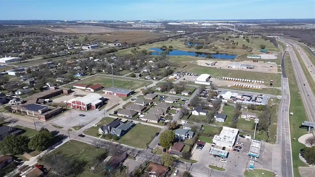 an aerial view of a city