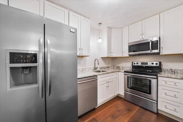 a view of a room that has a street view