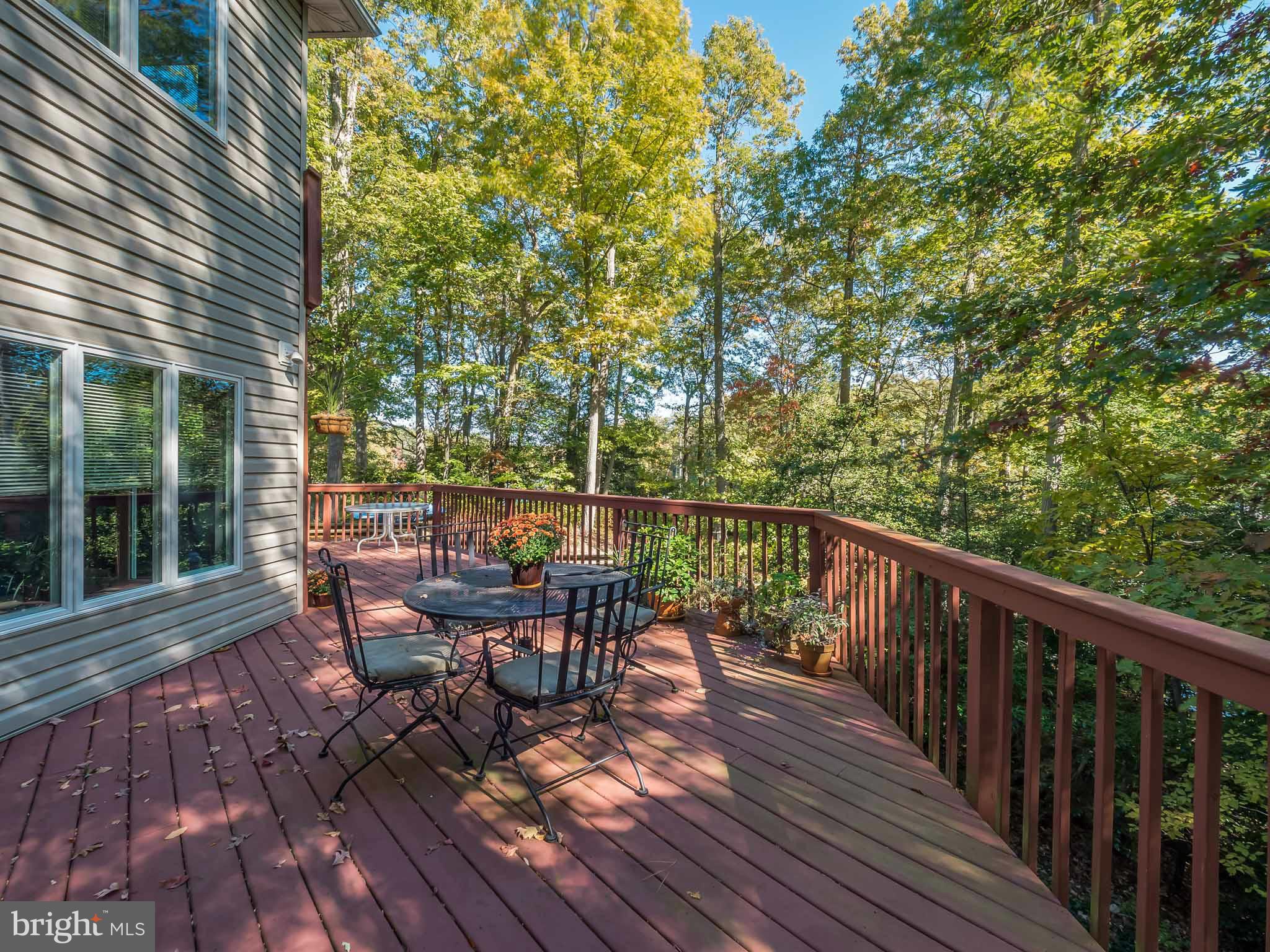 13110 Soundings Road Lusby, MD 20657 - Photo 13 of 30 a view of a deck with wooden floor and outdoor seating