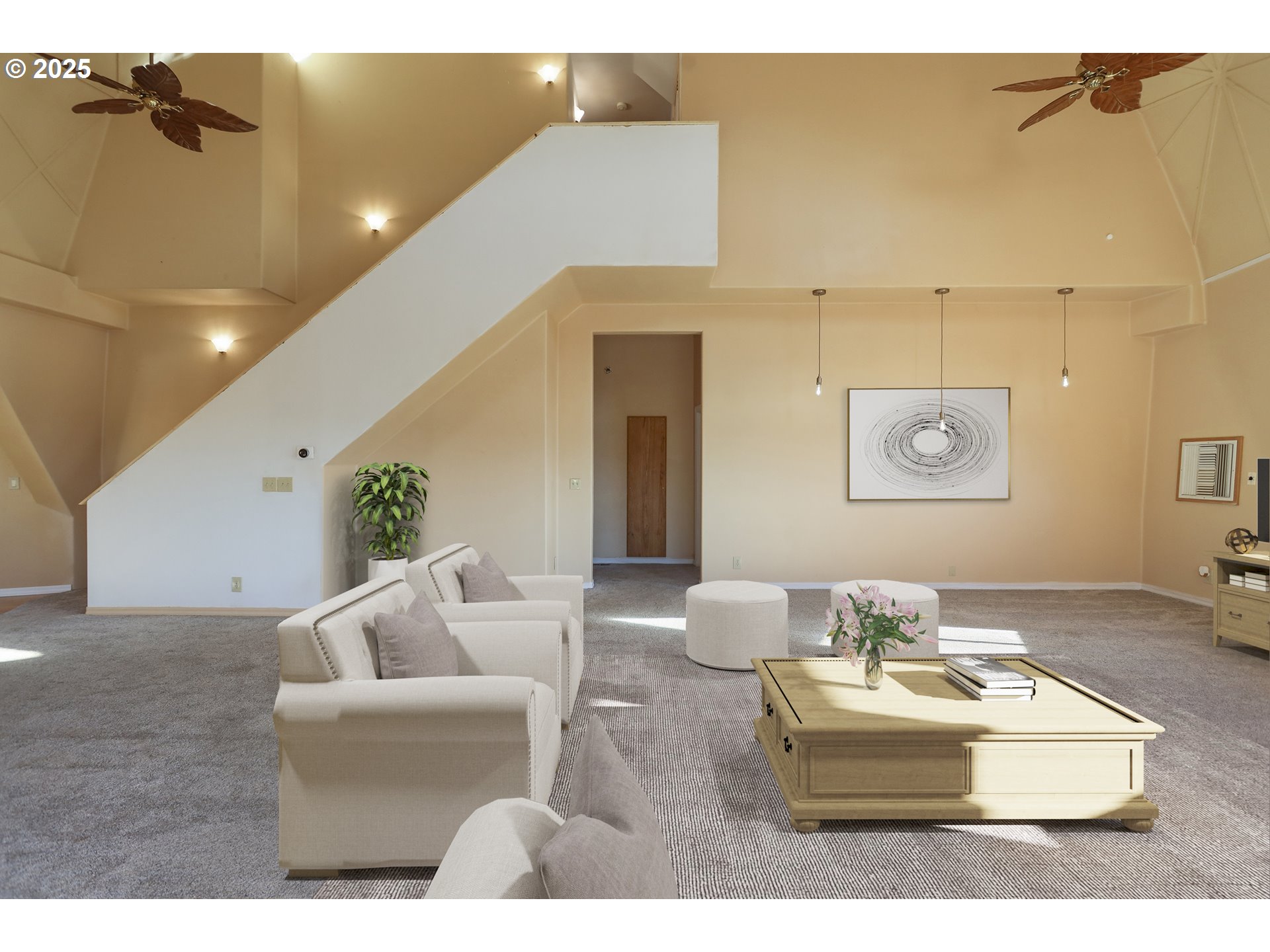 401 Johnson Road Lyle, WA 98635 - Photo 14 of 48 a living room with furniture and a potted plant