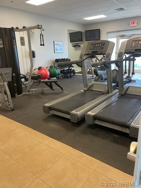 4620 Riverwalk Village Court, Unit 7206 Ponce Inlet, FL 32127 - Photo 41 of 48 a view of a room with gym equipment