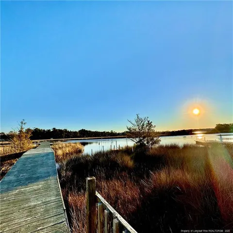 a view of a lake and outdoor space