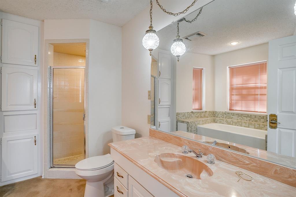 3017 Freeman Lane Crowley, TX 76036 - Photo 28 of 39 a bathroom with a sink a toilet and a bathtub
