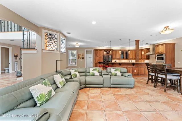 a view of a dining room and livingroom view