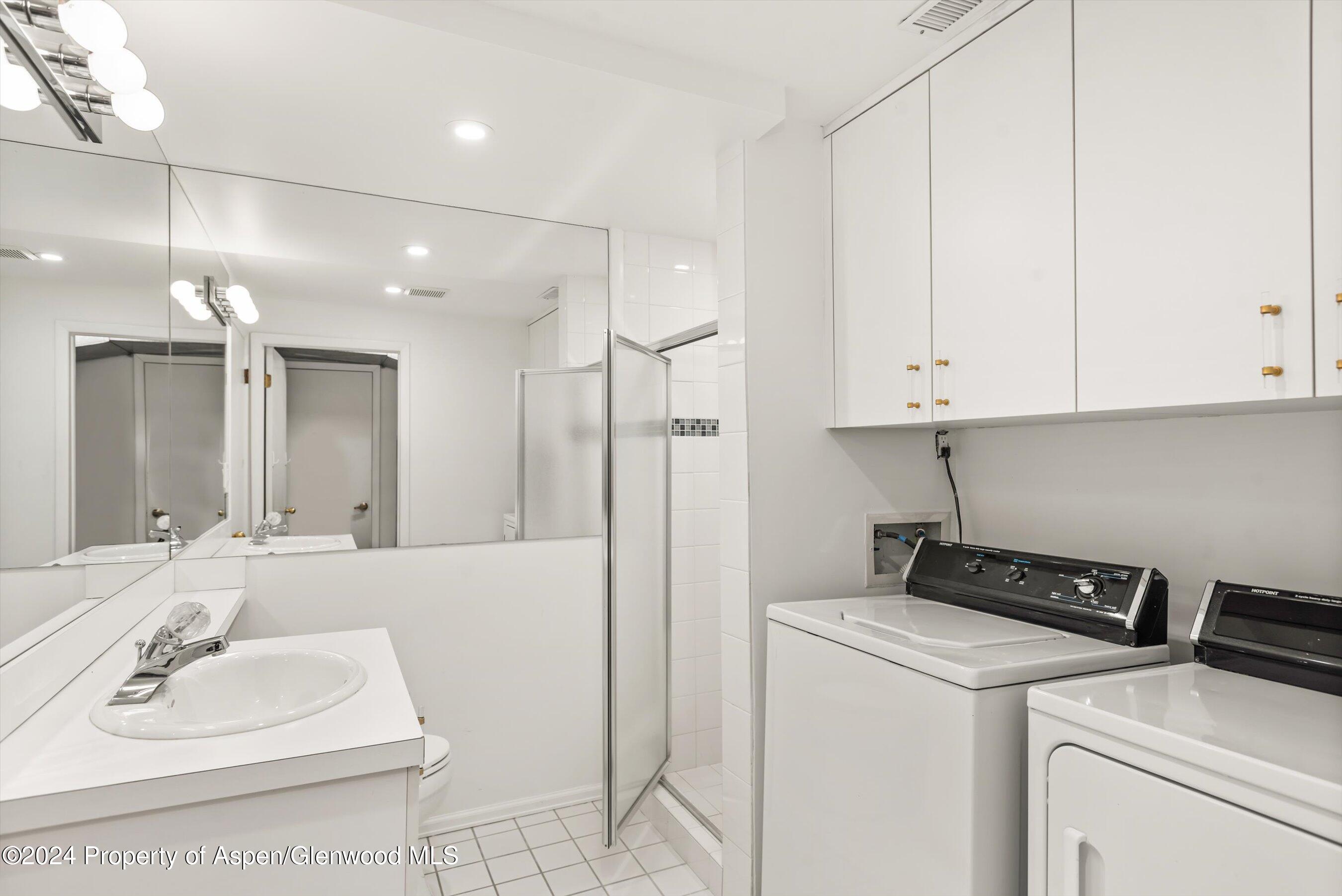 814 West Bleeker Street, Unit D1 Aspen, CO 81611 - Photo 20 of 22 a bathroom with a sink a toilet and a mirror