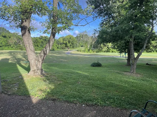 a view of outdoor space with a garden