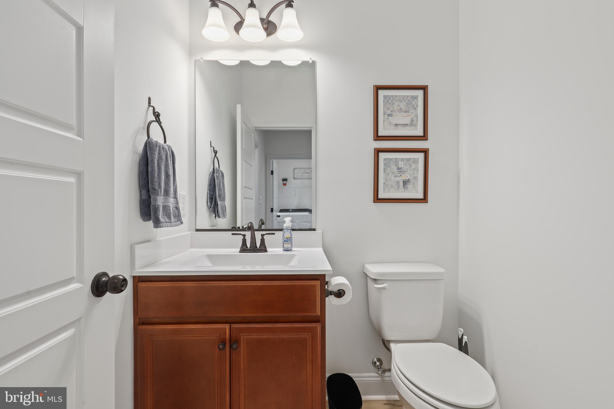 225 Raven Road Bumpass, VA 23024 - Photo 31 of 46 a bathroom with a toilet sink and mirror
