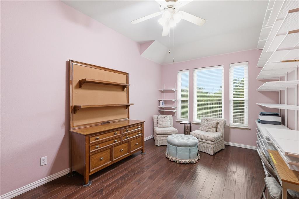 8409 Sequoia Way Fort Worth, TX 76137 - Photo 12 of 40 a living room with furniture and a wooden floor