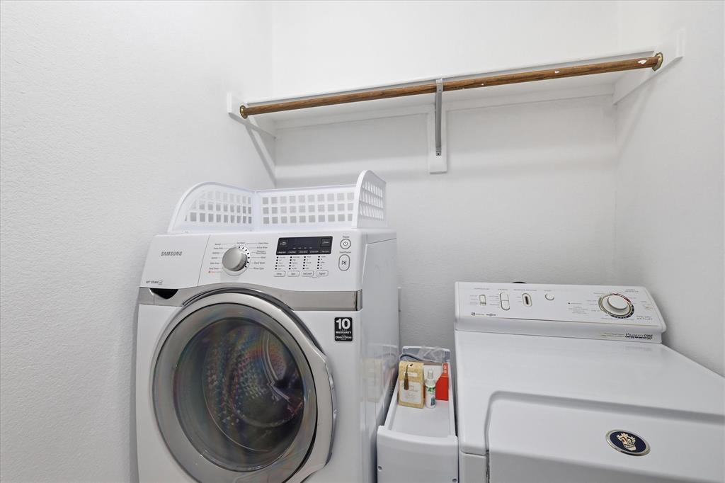8409 Sequoia Way Fort Worth, TX 76137 - Photo 31 of 40 a utility room with dryer and washer