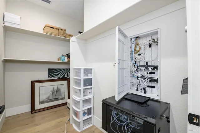 a view of a storage room with a lot of stuff