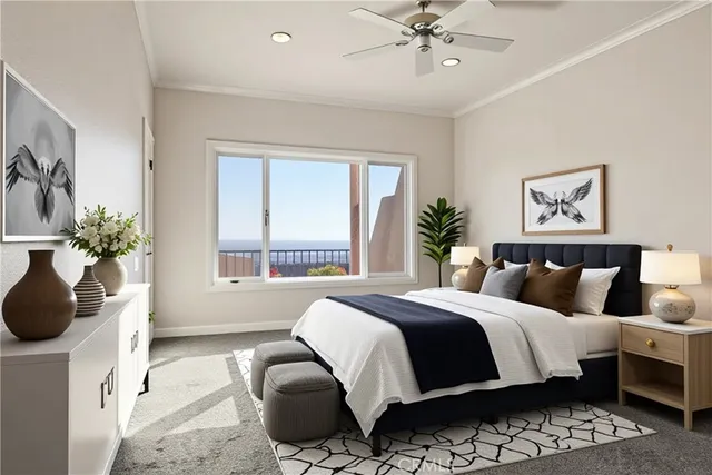 a bedroom with bed and window