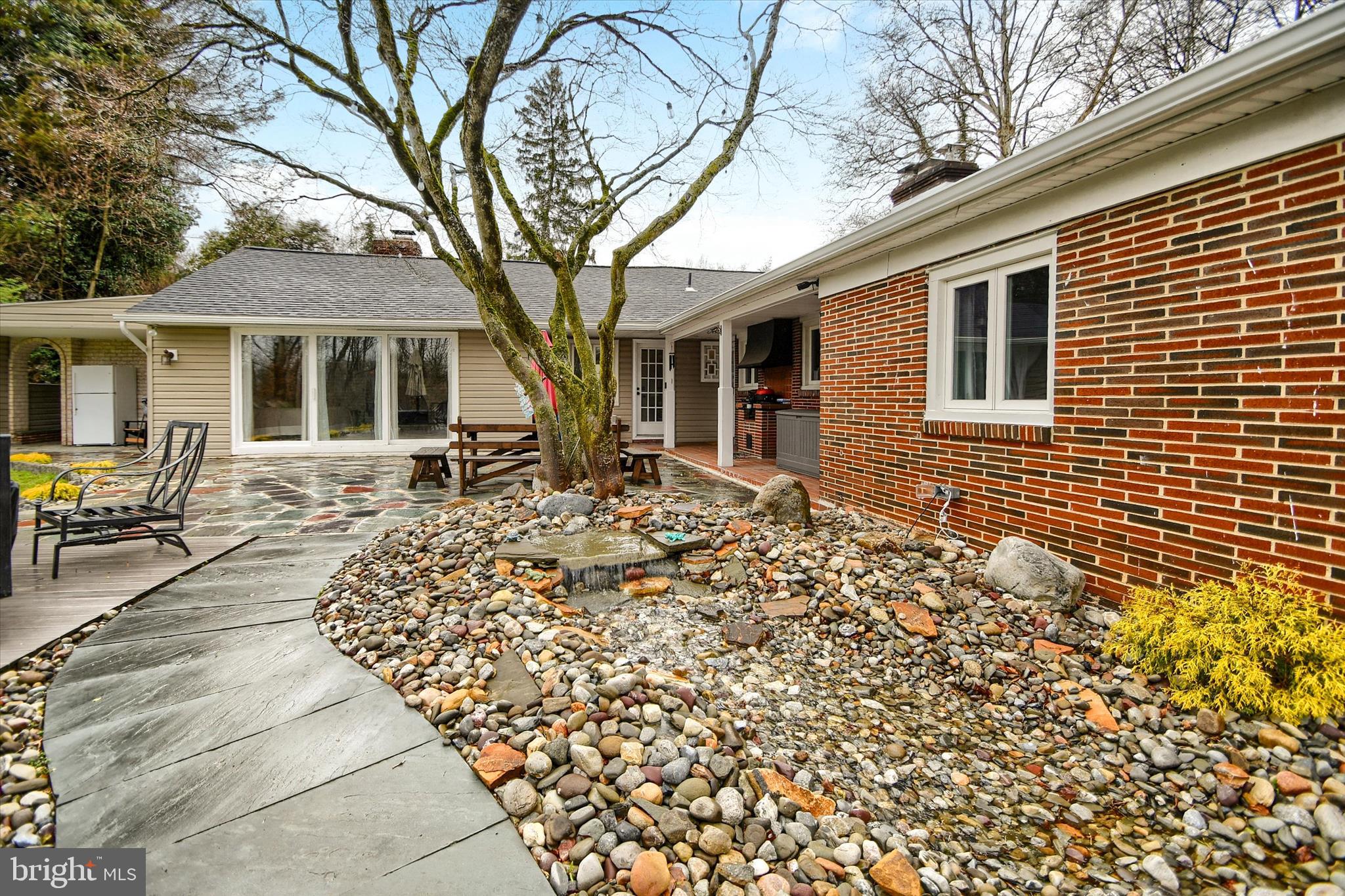 4 Bullens Lane Wallingford, PA 19086 - Photo 59 of 90 Rear Patio Water Feature