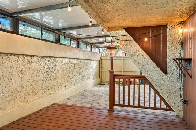 a view of entryway with wooden floor