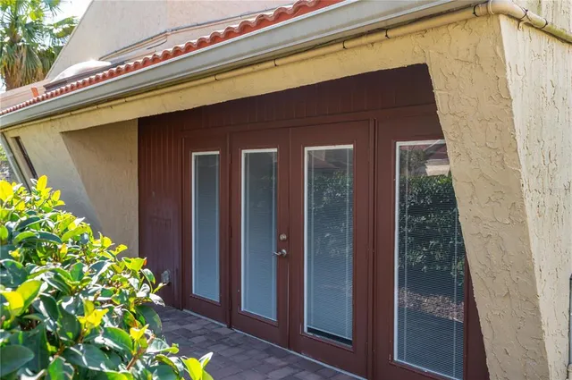 a view of a door of the house