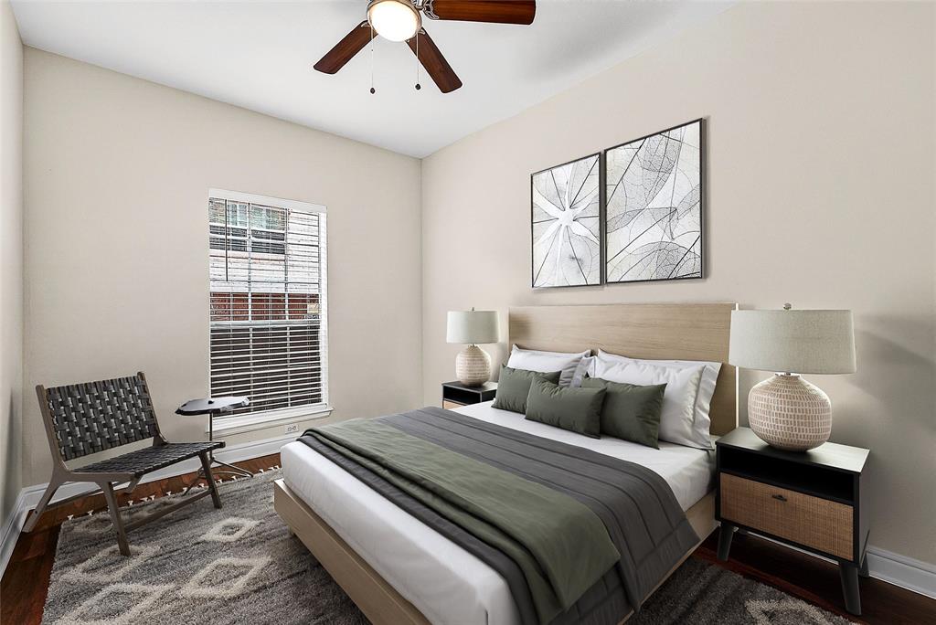 5407 Bryan Street, Unit B104 Dallas, TX 75206 - Photo 13 of 38 a bedroom with a bed and a window