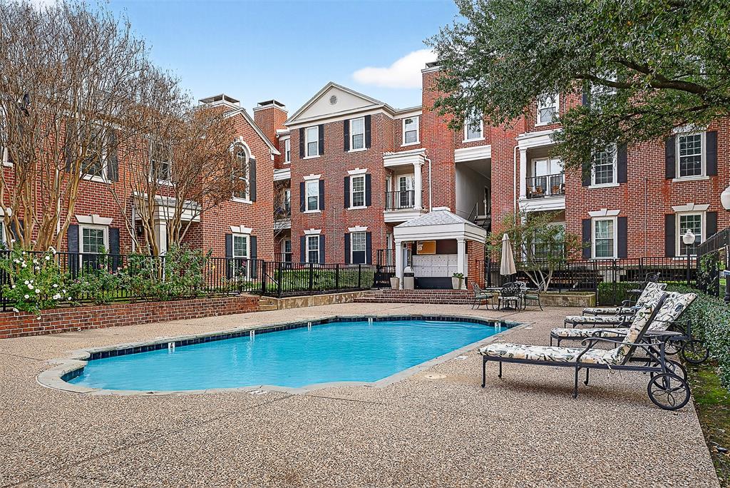 5407 Bryan Street, Unit B104 Dallas, TX 75206 - Photo 26 of 38 a view of a building with swimming pool and sitting area