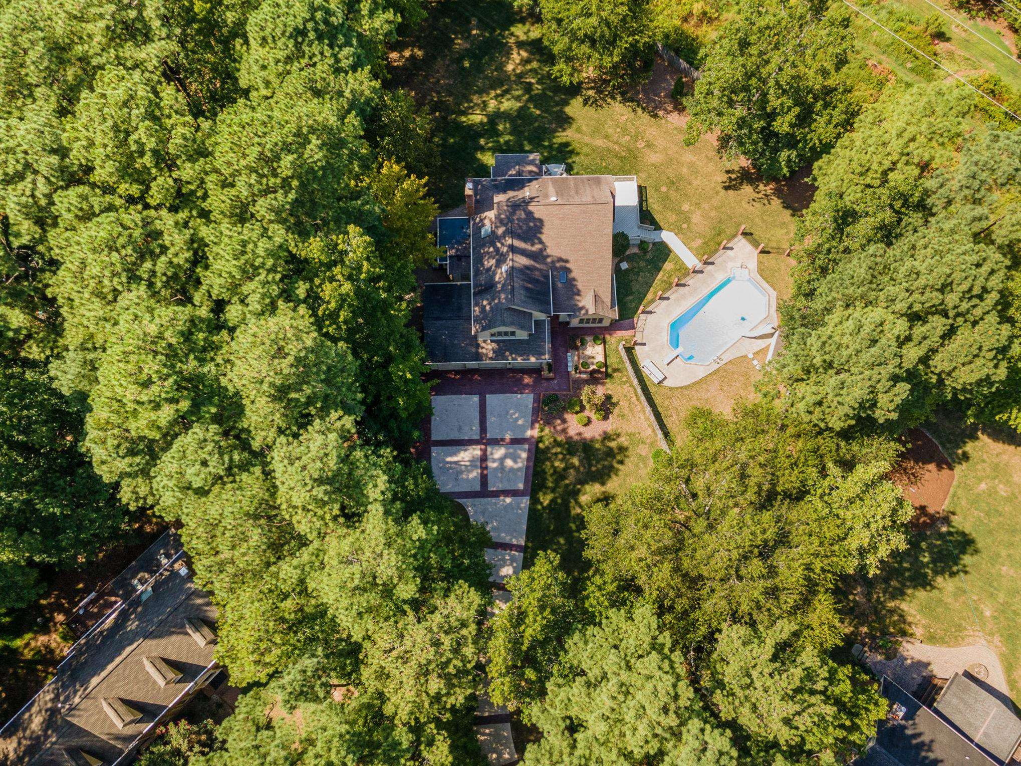 728 Malbay Lane Raleigh, NC 27615 - Photo 22 of 23 Aerial Lot View