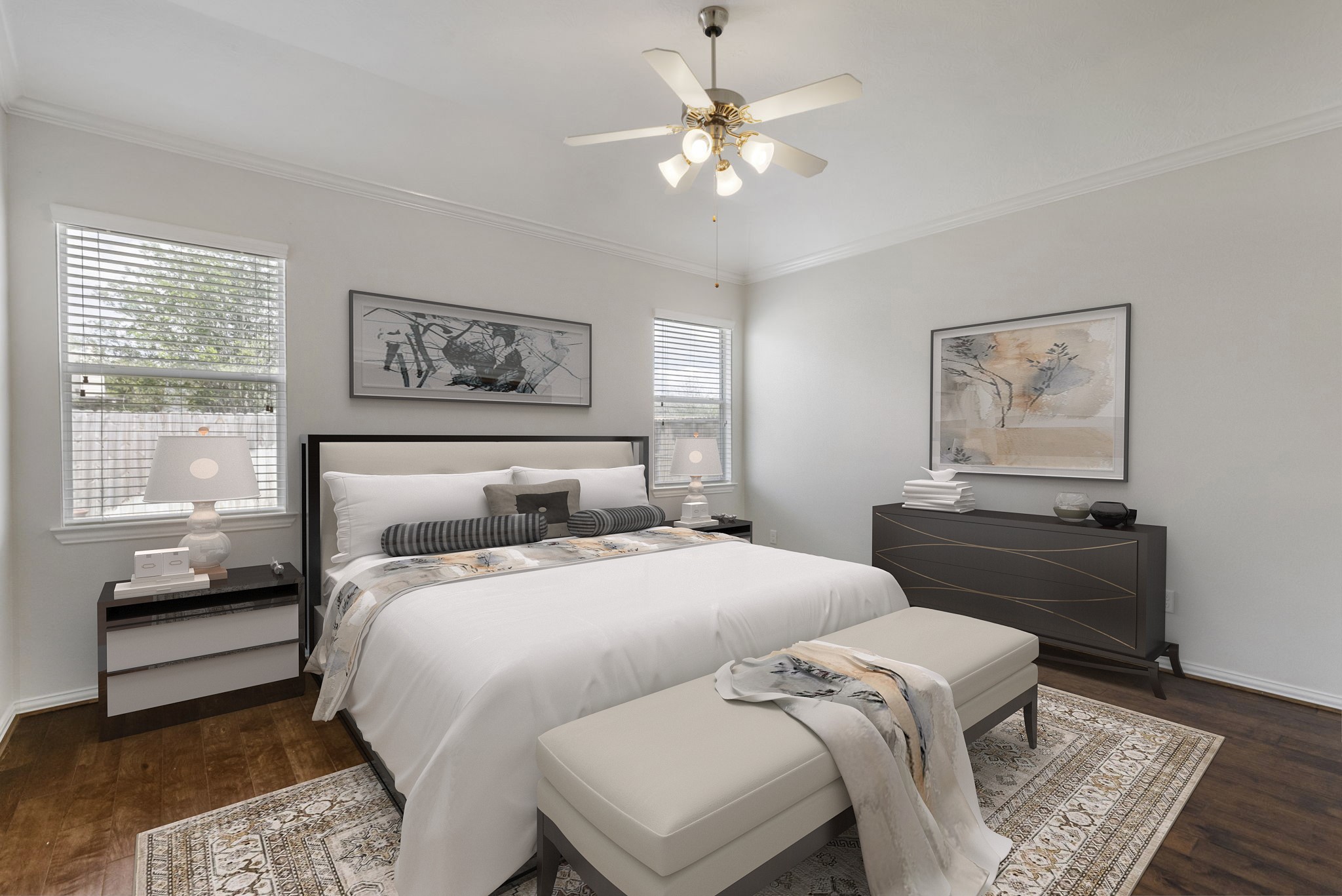 3111 Clover Trace Drive Spring, TX 77386 - Photo 23 of 50 Virtually staged to show primary bedroom area with furniture.