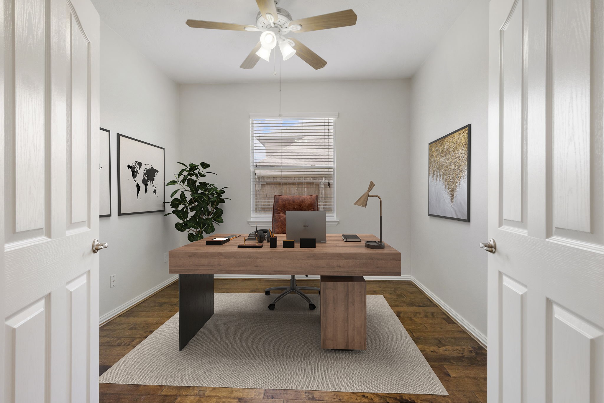 3111 Clover Trace Drive Spring, TX 77386 - Photo 30 of 50 Virtually staged to show home office area with furniture.